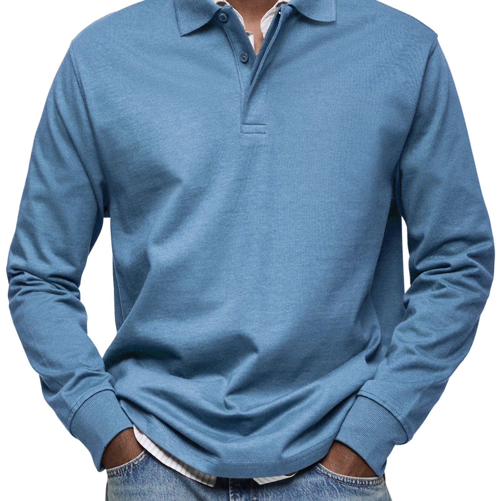 Luxury Long Sleeve Polo Shirt