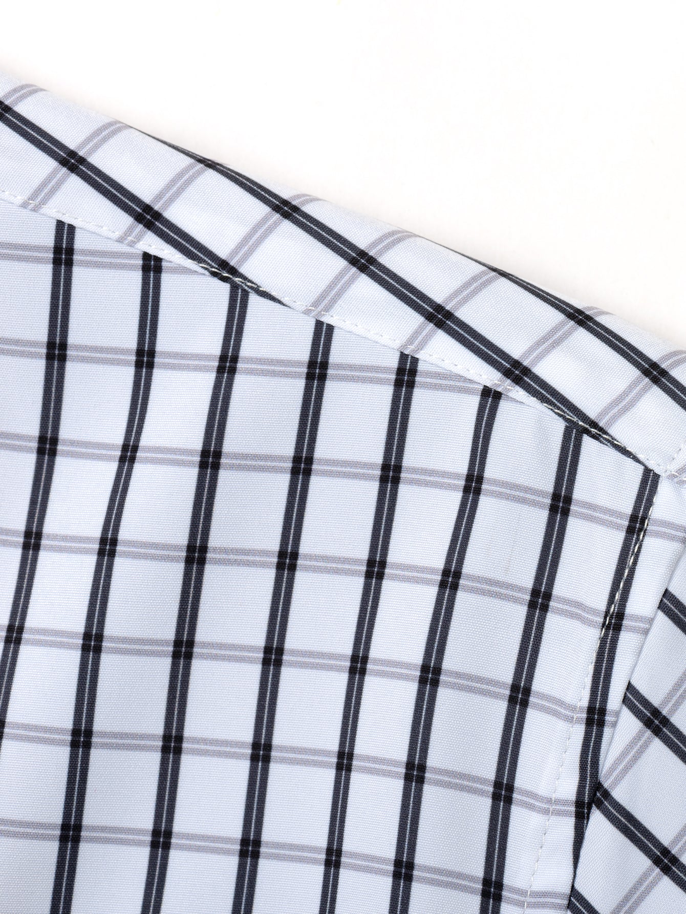 Button-Up Long Sleeve Checked Shirt