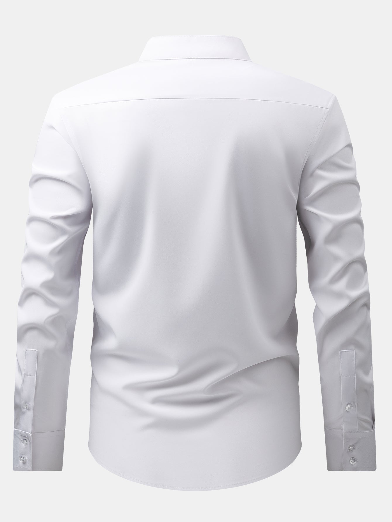 Chic High Collar Shirt with Flared Leg Slim Fit Trousers