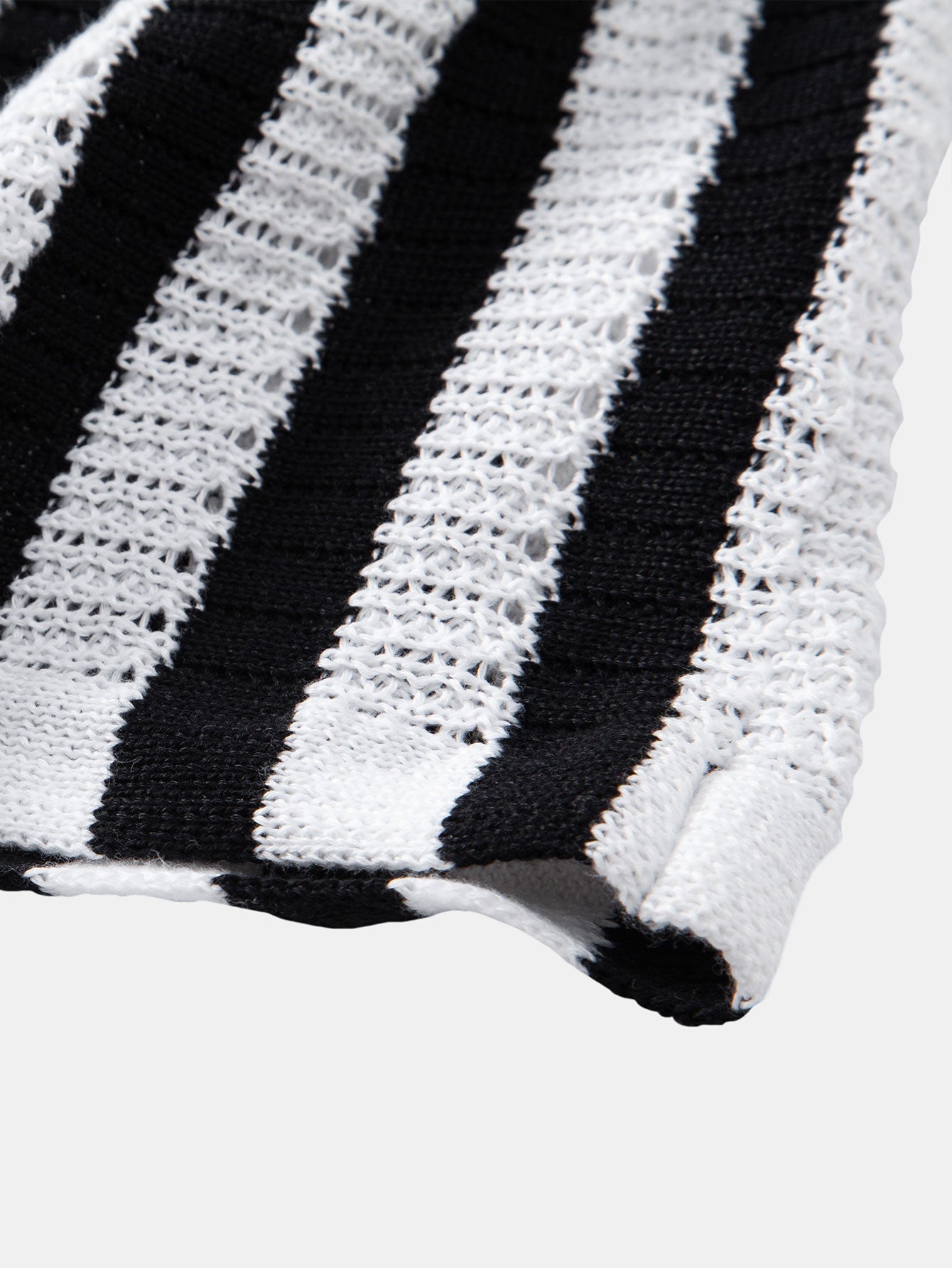 Gradient Striped Shoulder Shirt & Straight-Leg Linen Pants