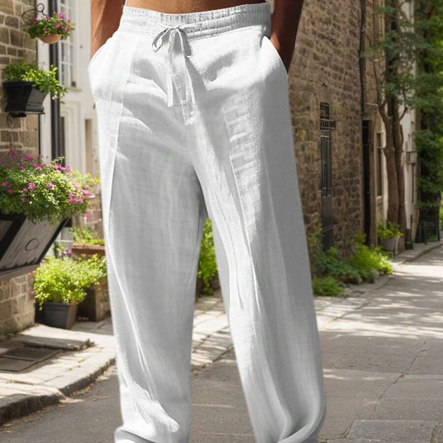Lightweight Linen Drawstring Pants