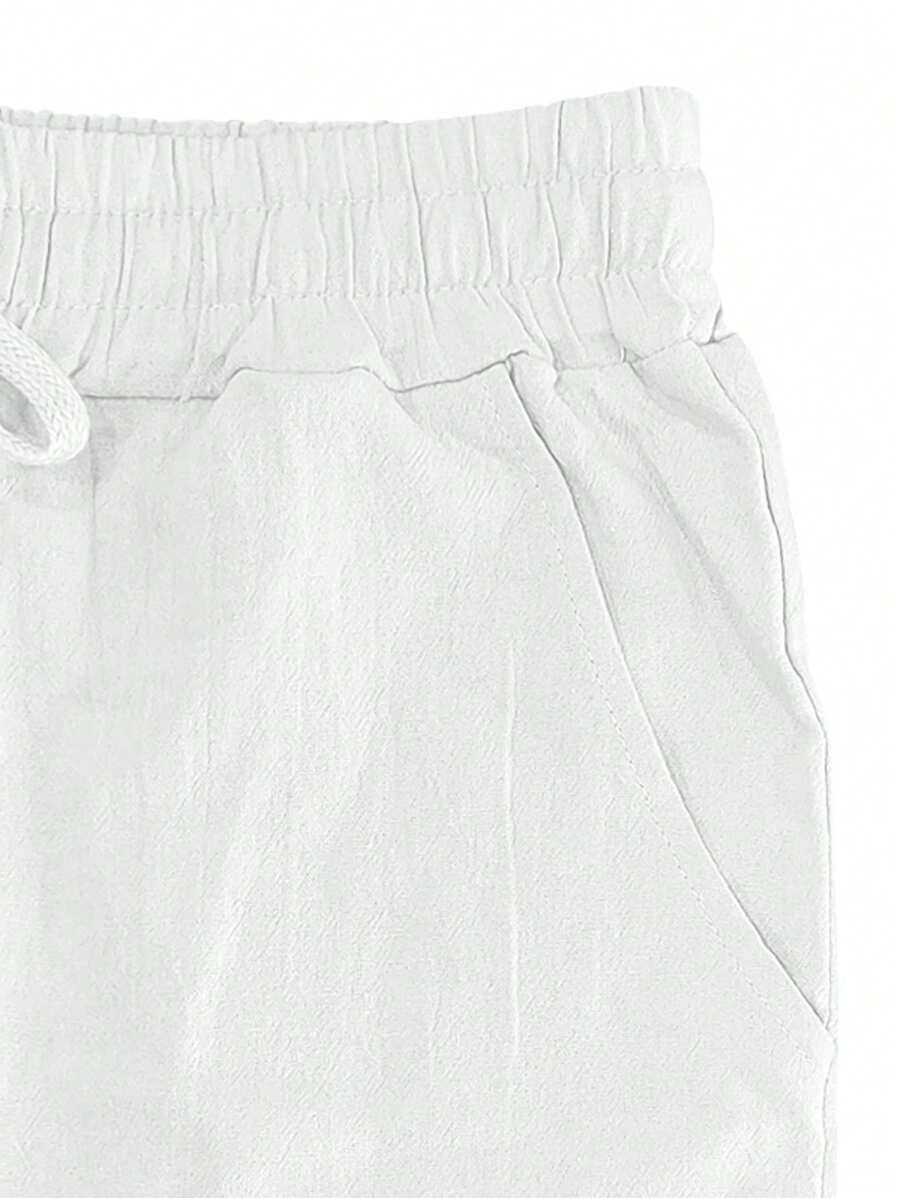 Lightweight Linen Drawstring Pants