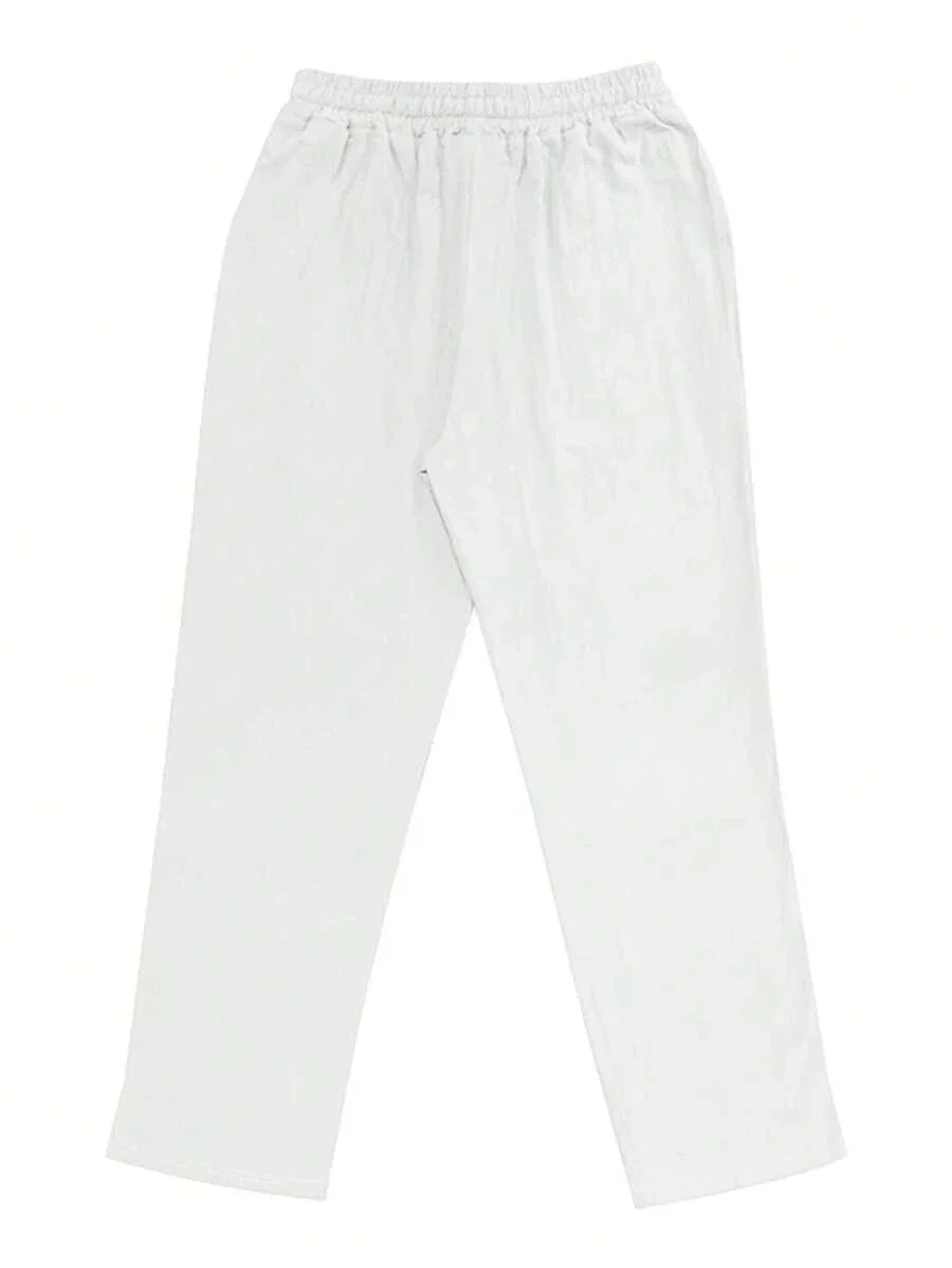 Lightweight Linen Drawstring Pants