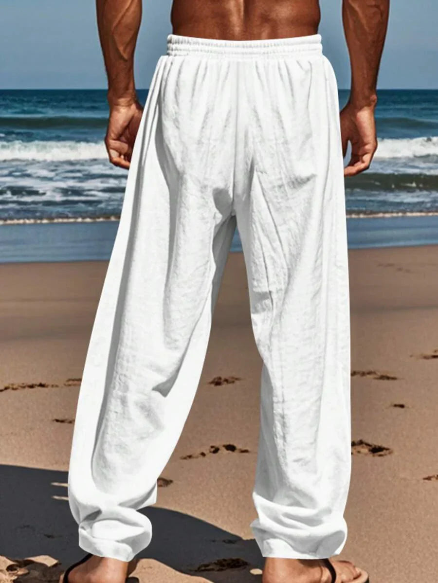 Lightweight Linen Drawstring Pants