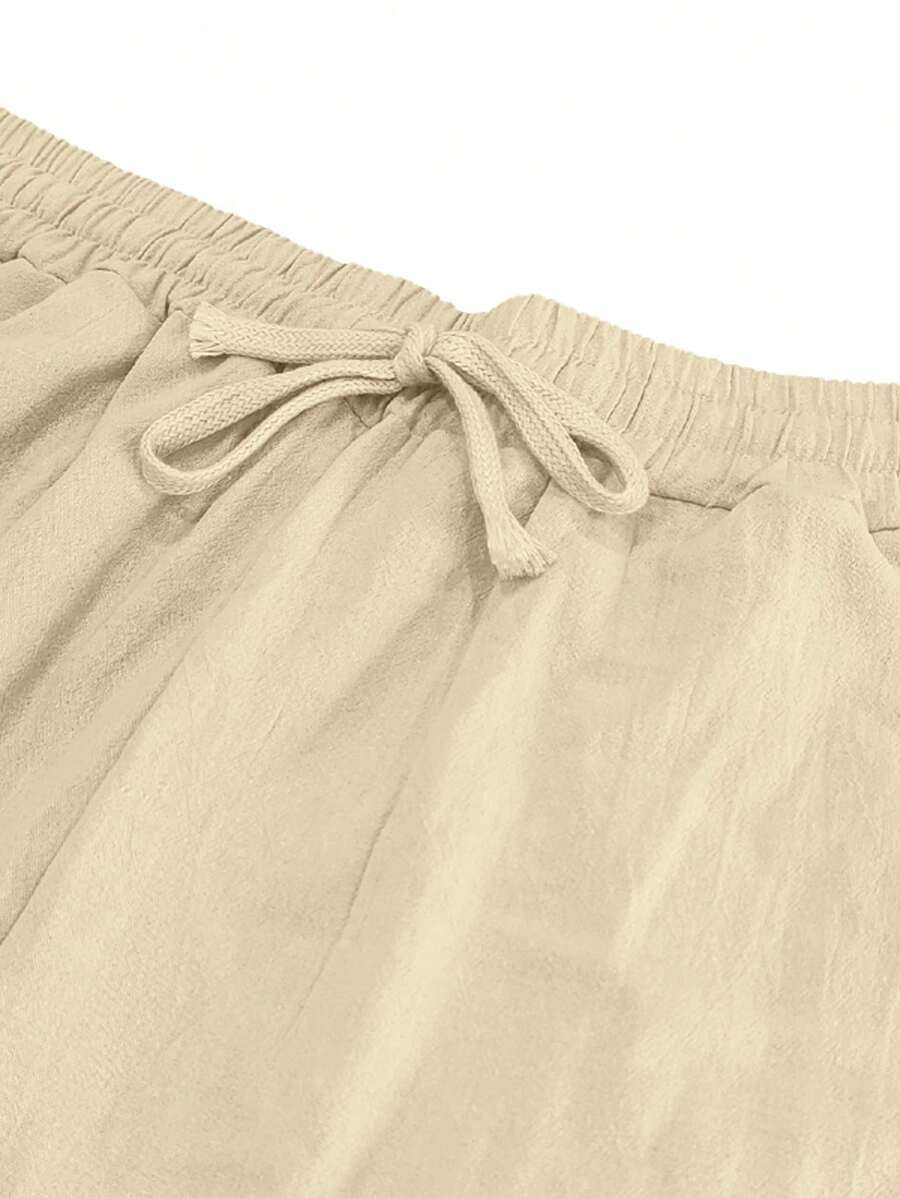Lightweight Linen Drawstring Pants
