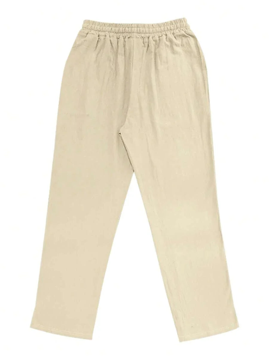 Lightweight Linen Drawstring Pants