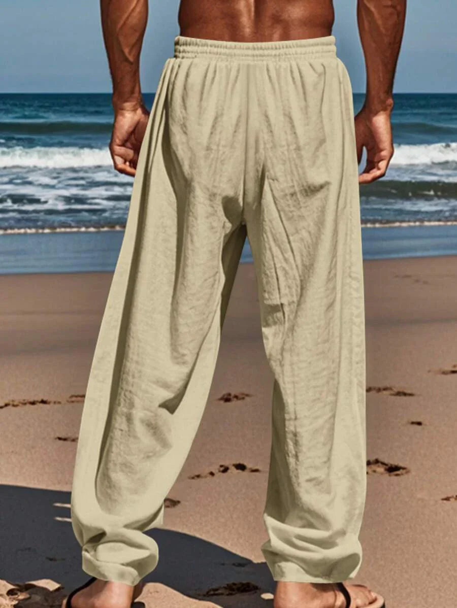 Lightweight Linen Drawstring Pants