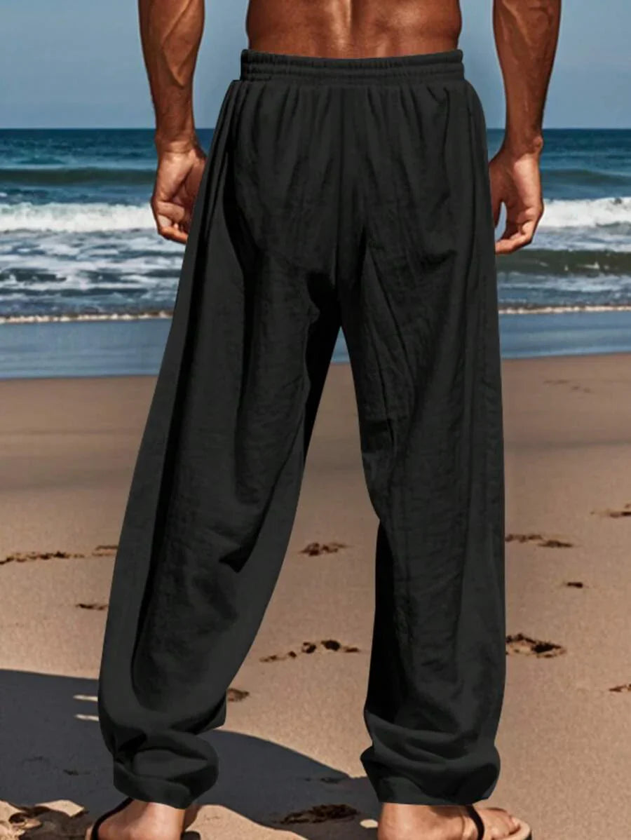 Lightweight Linen Drawstring Pants