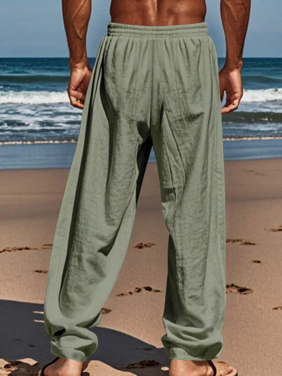 Lightweight Linen Drawstring Pants