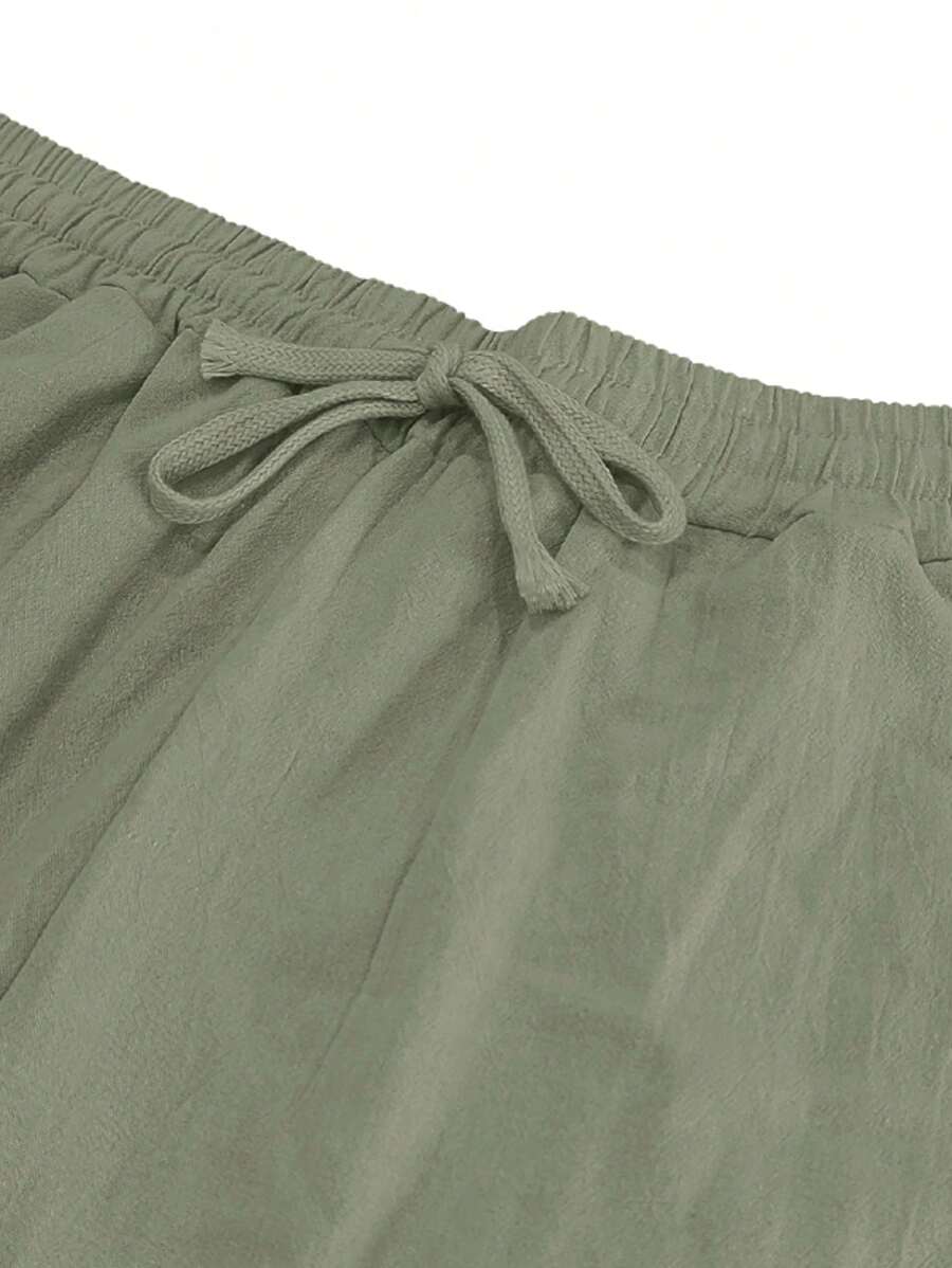 Lightweight Linen Drawstring Pants