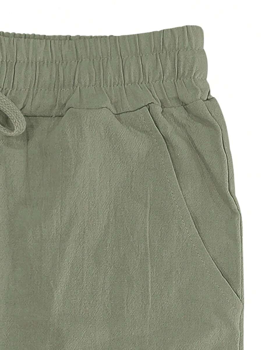 Lightweight Linen Drawstring Pants