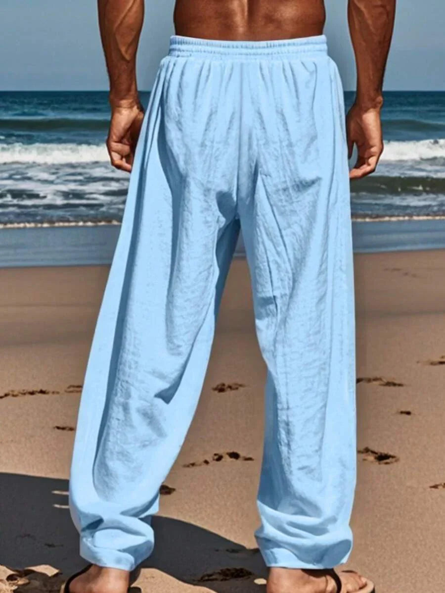 Lightweight Linen Drawstring Pants