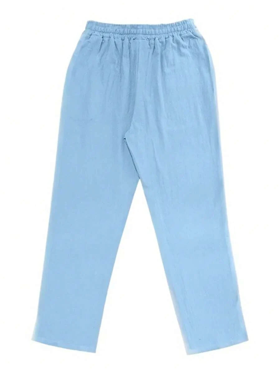 Lightweight Linen Drawstring Pants