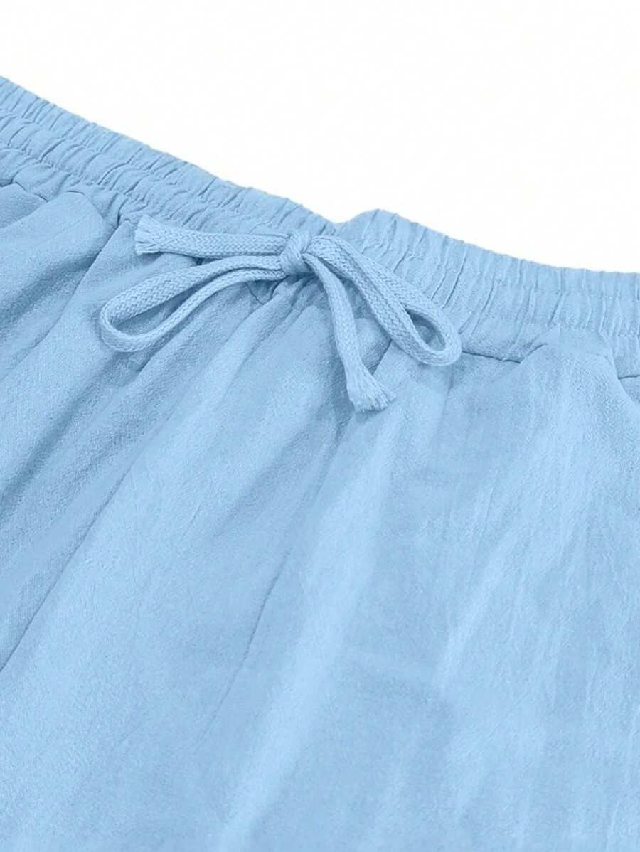 Lightweight Linen Drawstring Pants