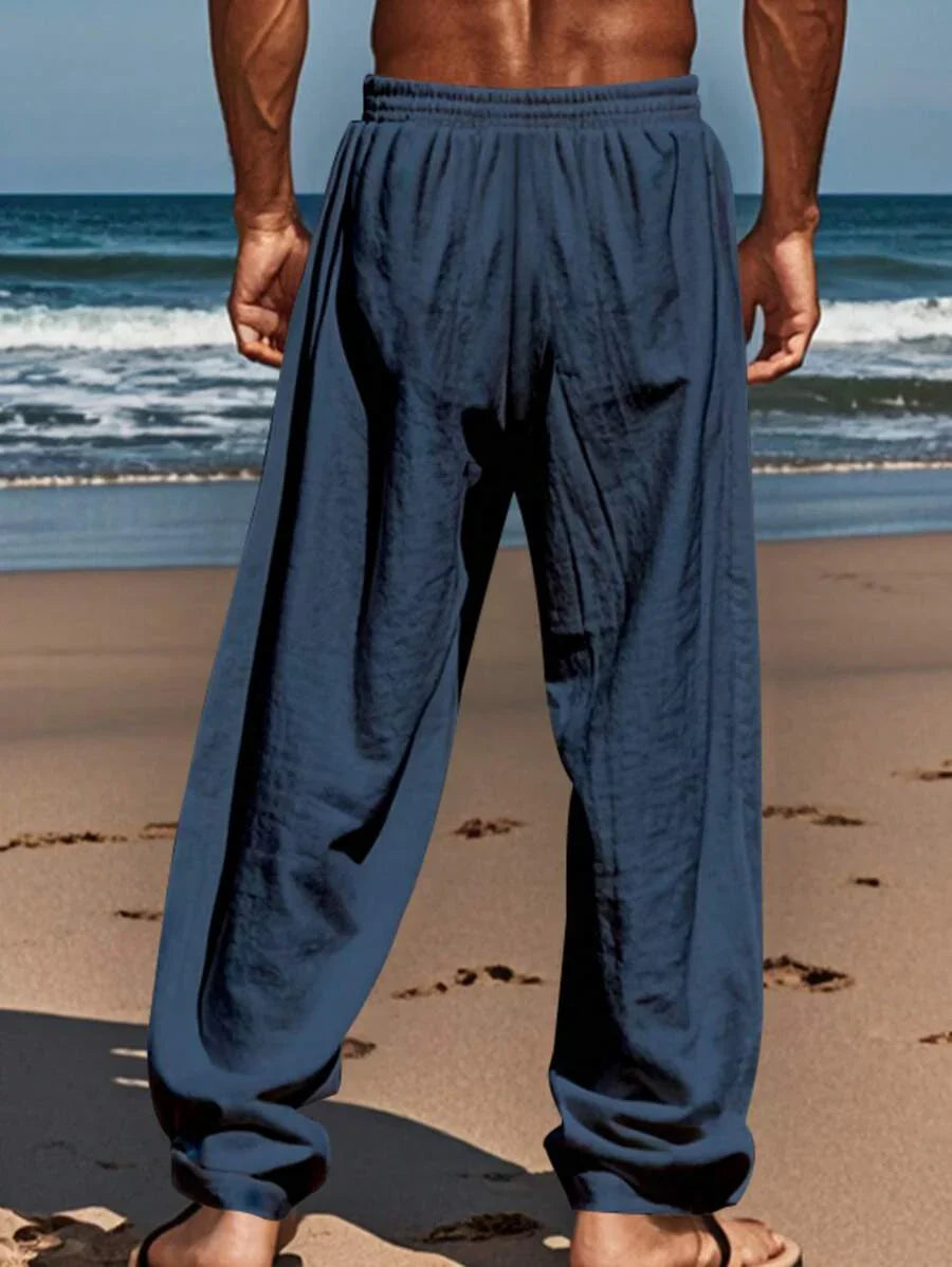 Lightweight Linen Drawstring Pants