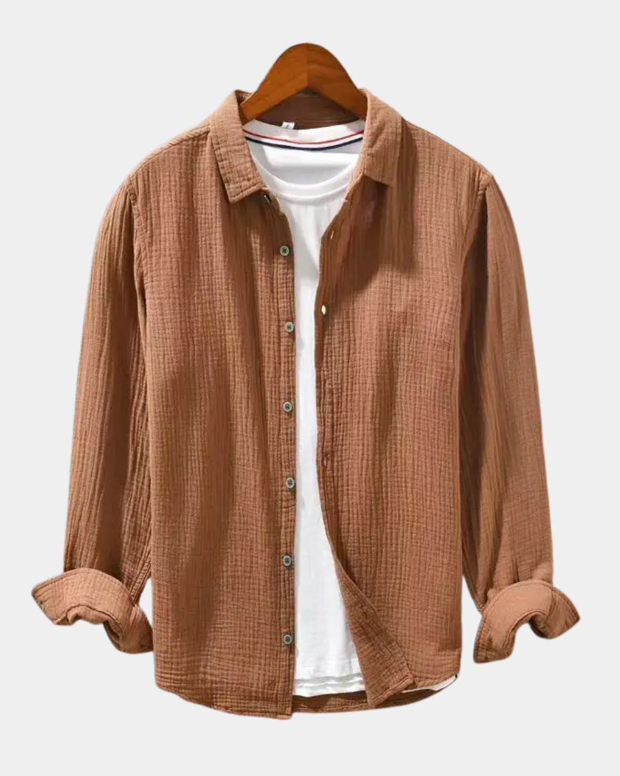 Elegant Soft Cotton-Like Silk Shirt