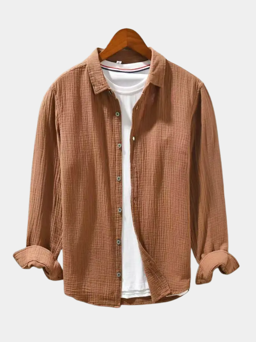 Elegant Soft Cotton-Like Silk Shirt