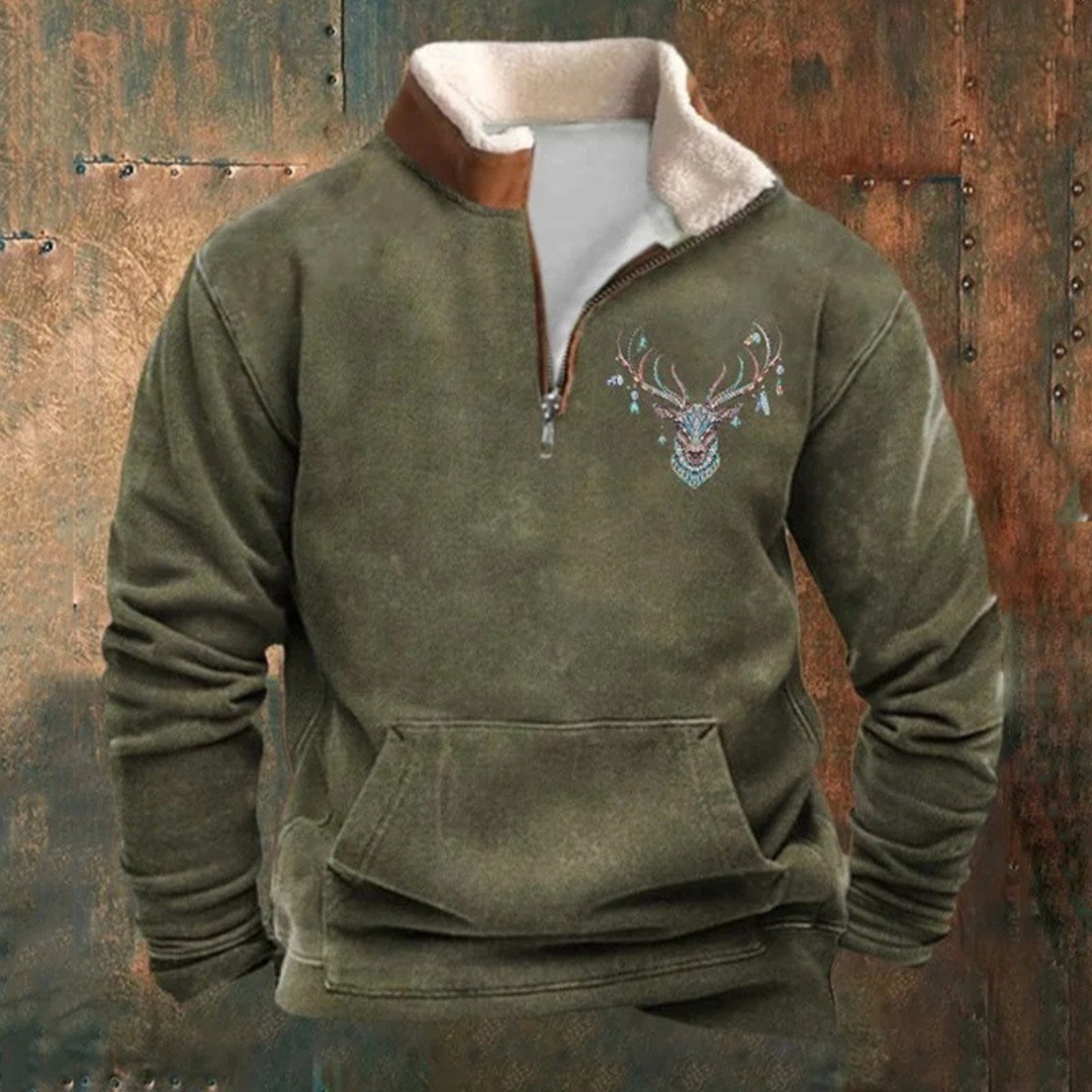 Casual Zip-Up Pullover