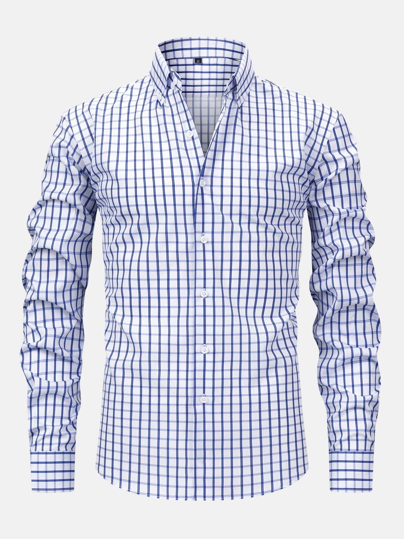 Checked Long Sleeve Shirt with Buttons & Slim Fit Narrow Leg Pants