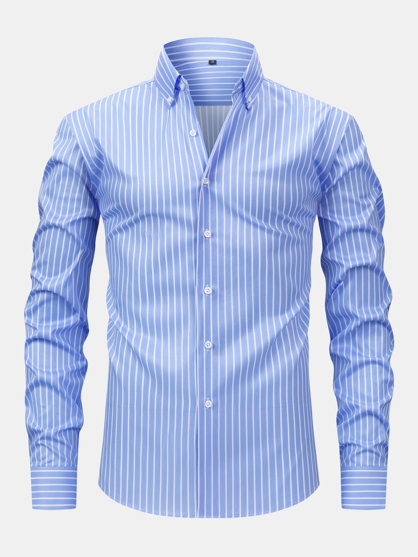 Button-Up Long Sleeve Striped Shirt