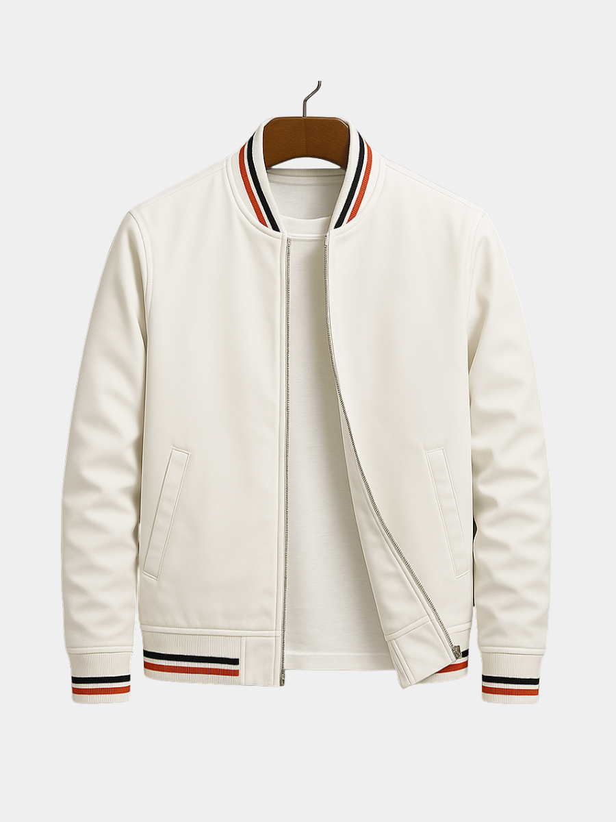 Summer Striped Bomber Jacket