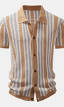 Striped Shirt Featuring Crochet Eyelet Details