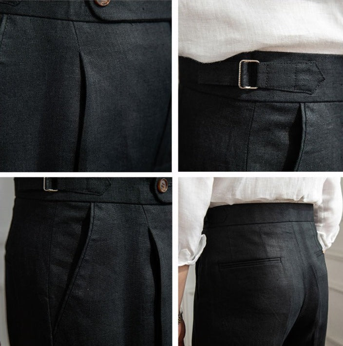 St. Barts | Pleated Linen Trousers