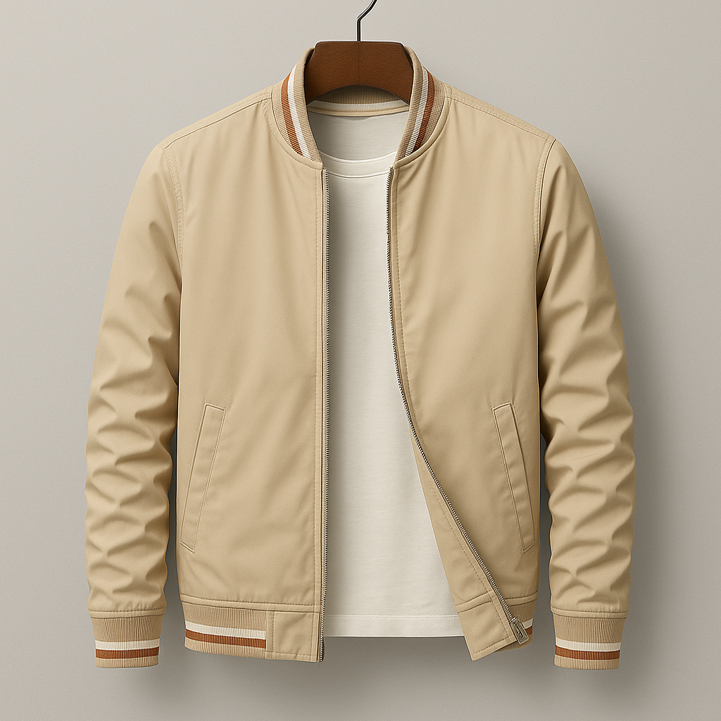 Summer Striped Bomber Jacket