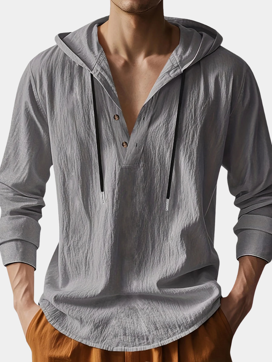 Luxury Hooded Linen Shirt