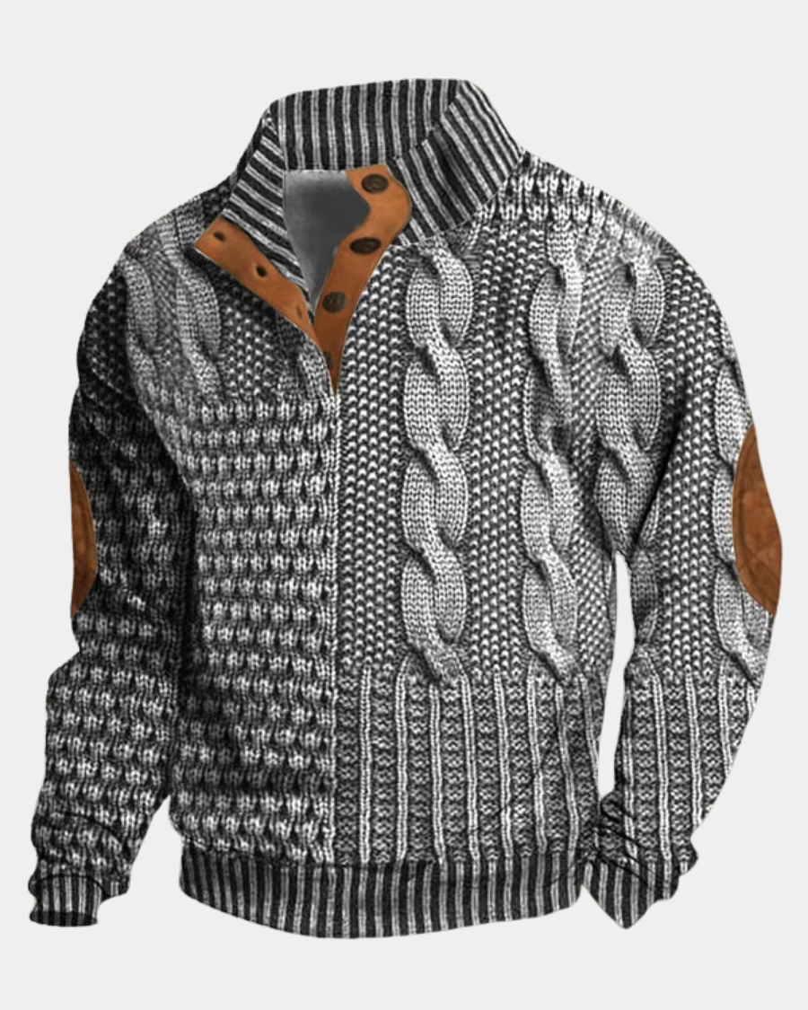 Cozy Patterned Pullover - NICK