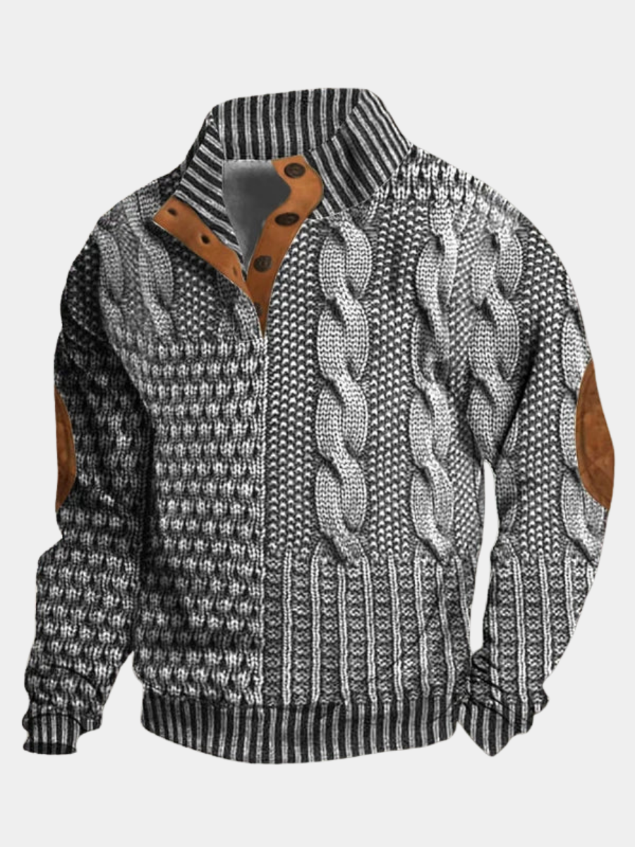 Cozy Patterned Pullover - NICK