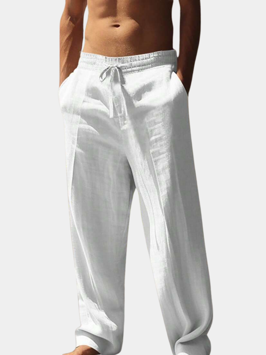 Lightweight Linen Drawstring Pants