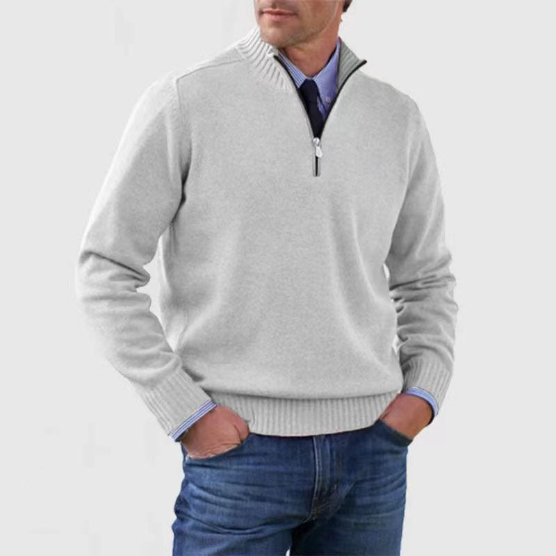 Elegant Men's Half-Zip Sweater