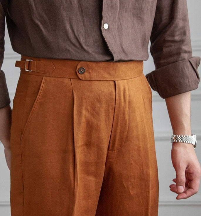 St. Barts | Pleated Linen Trousers