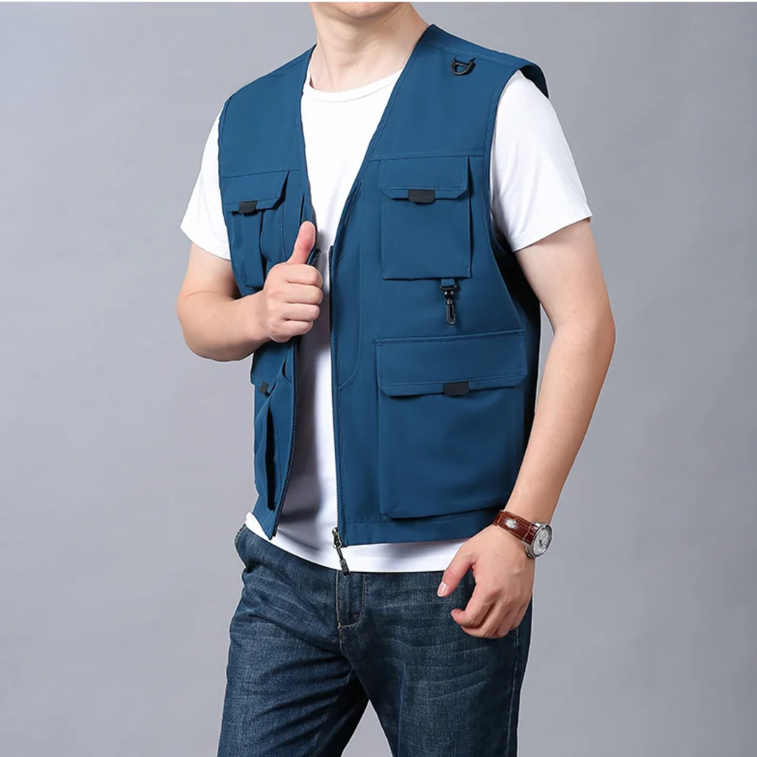 Breathable Cargo Vest with Multiple Pockets