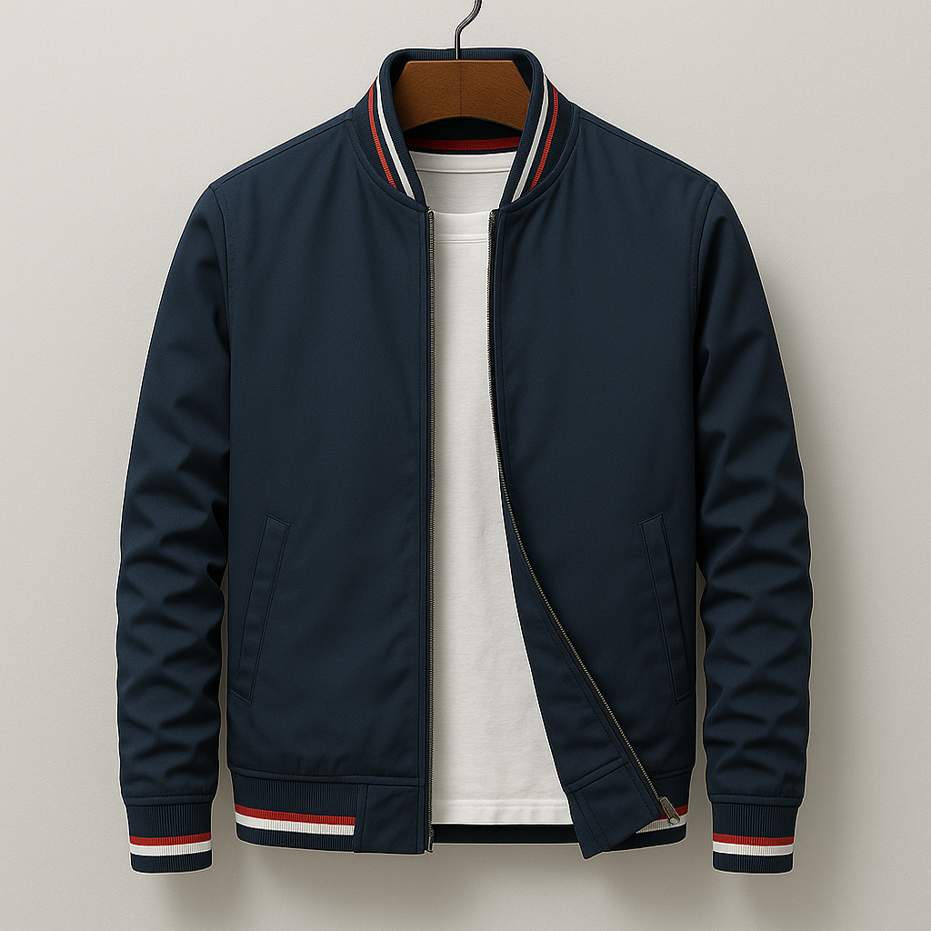Summer Striped Bomber Jacket