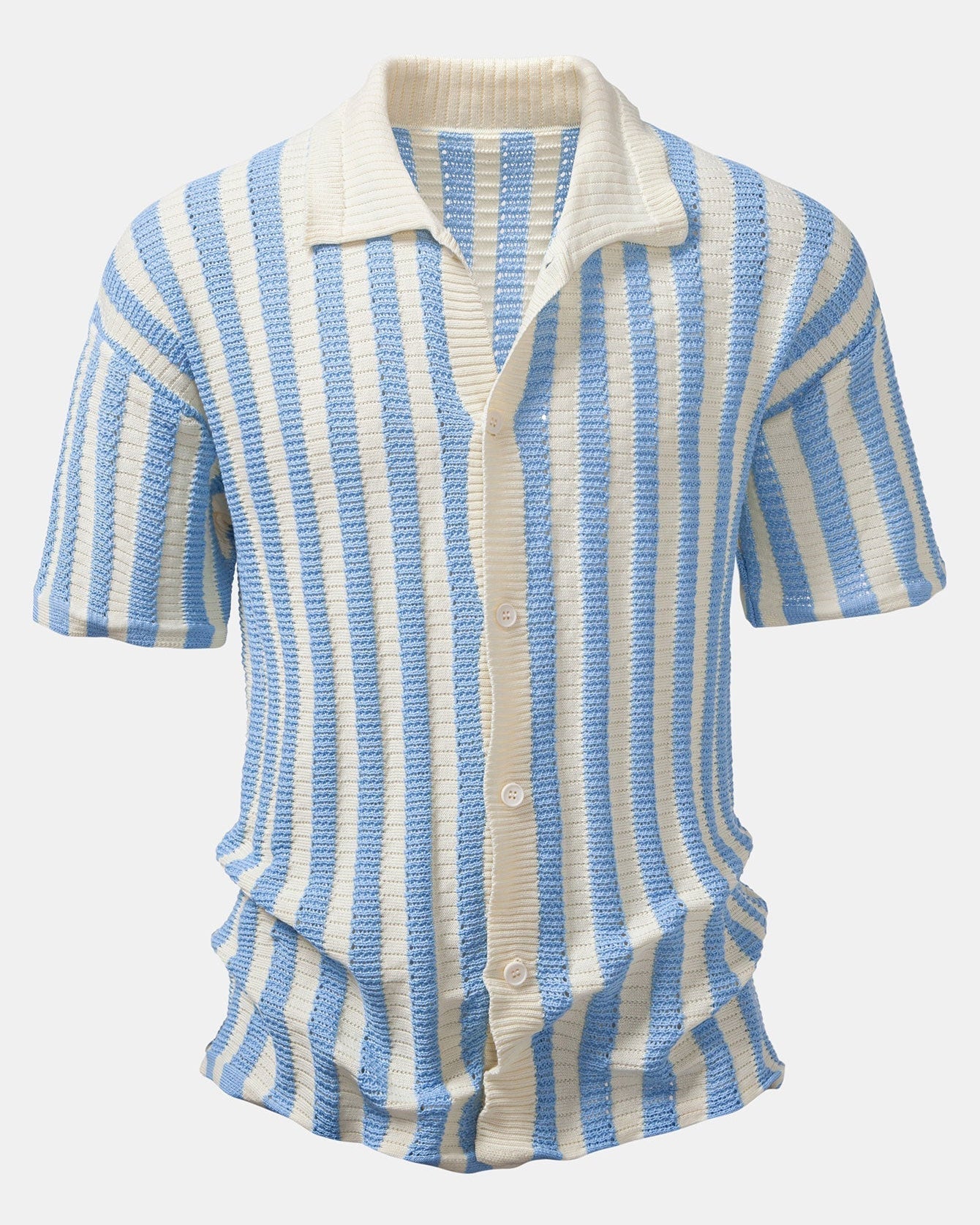 Relaxed Fit Striped Shirt with Dropped Shoulders
