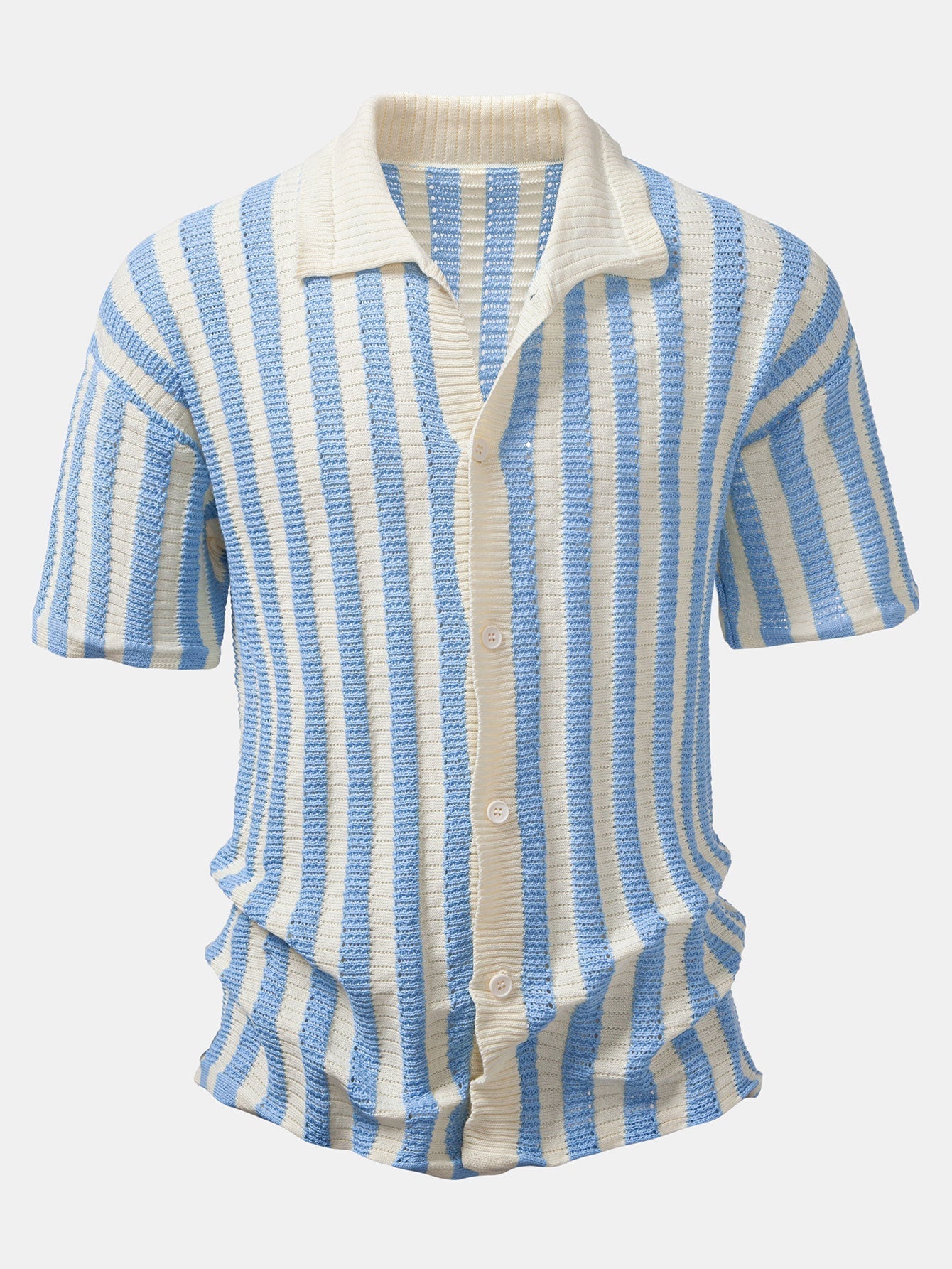 Relaxed Fit Striped Shirt with Dropped Shoulders