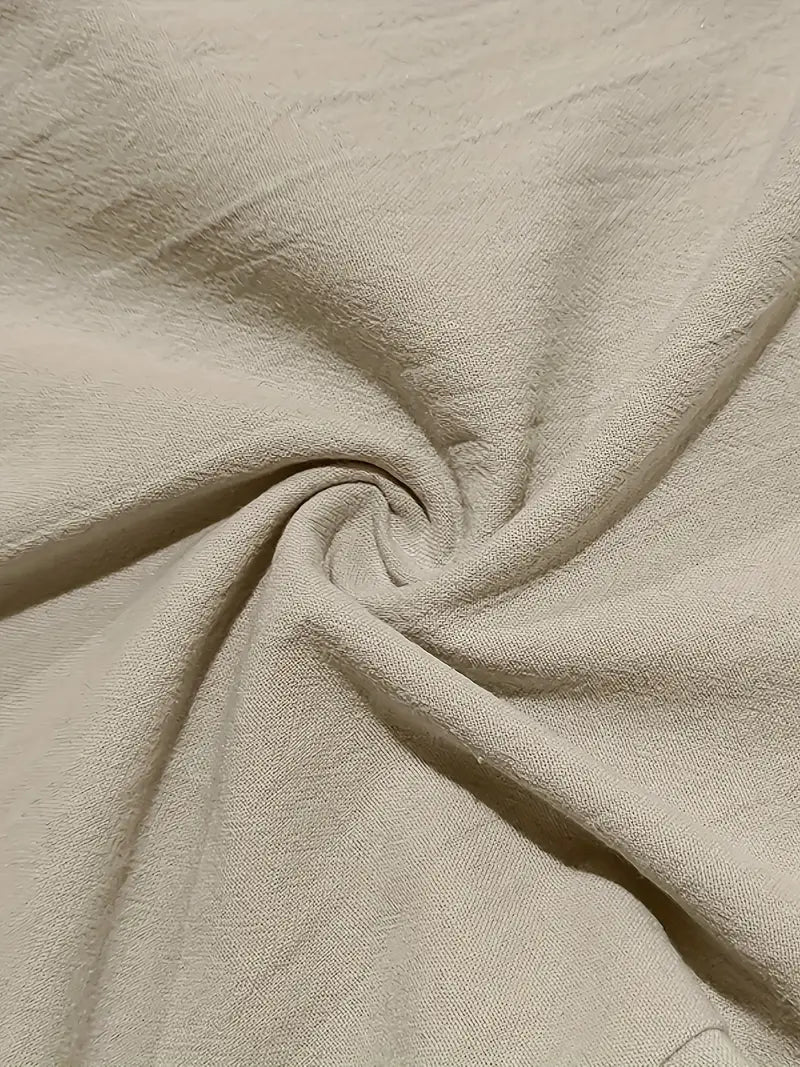 NICHOLS | CORD-TRIMMED WIDE LINEN PANTS