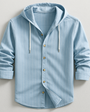 Luxury Striped Hooded Shirt