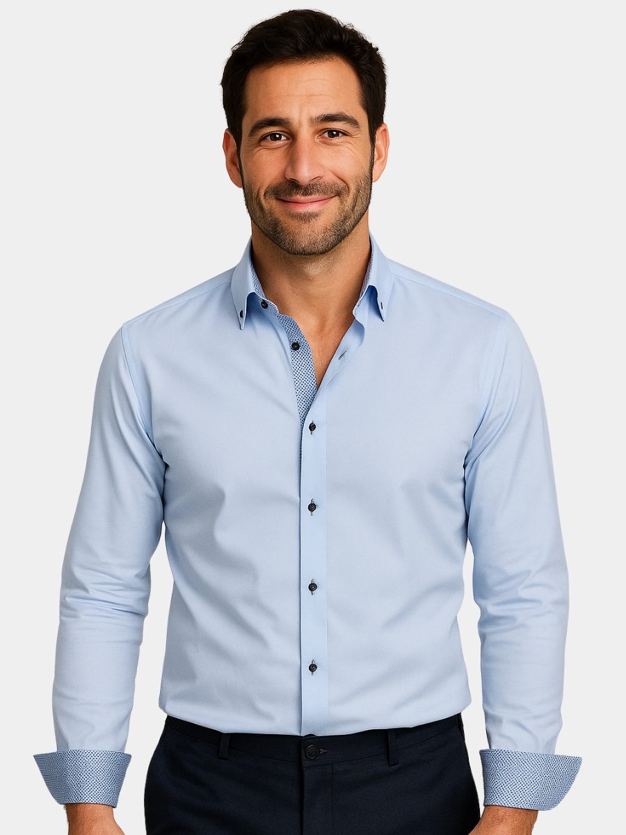 ALBERTO | Sleek Elegant Shirt with Contrasting Accents