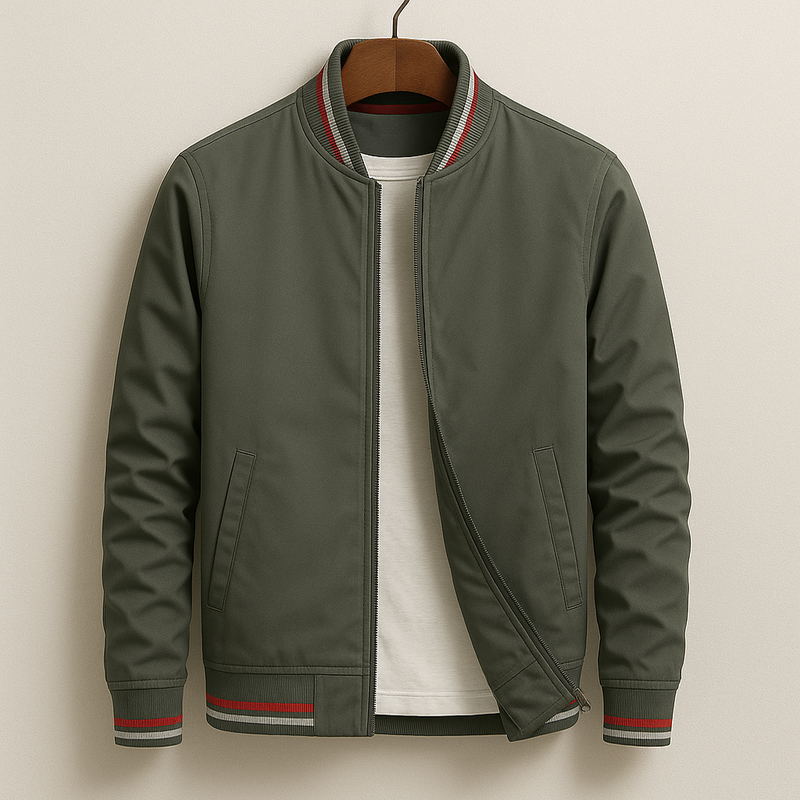 Summer Striped Bomber Jacket