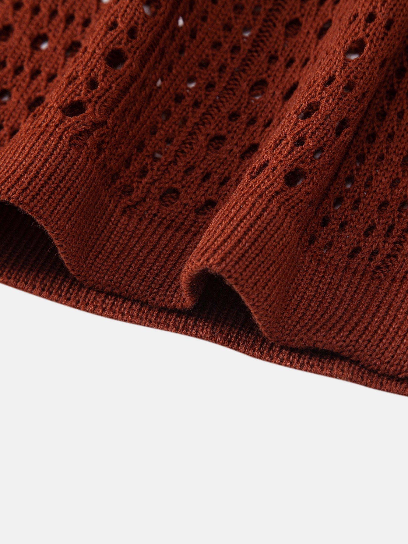 V-Neck Knit Polo Shirt