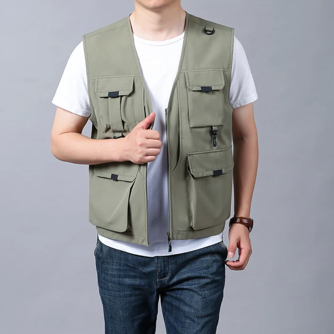 Breathable Cargo Vest with Multiple Pockets