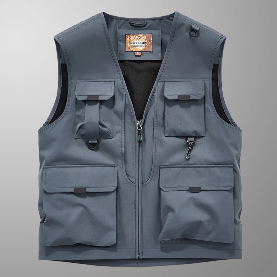 Breathable Cargo Vest with Multiple Pockets