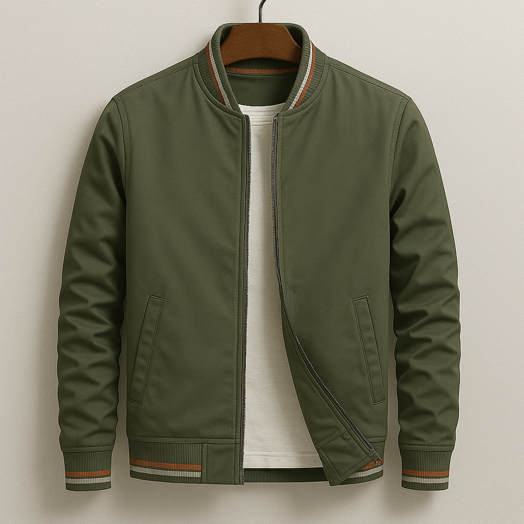 Summer Striped Bomber Jacket