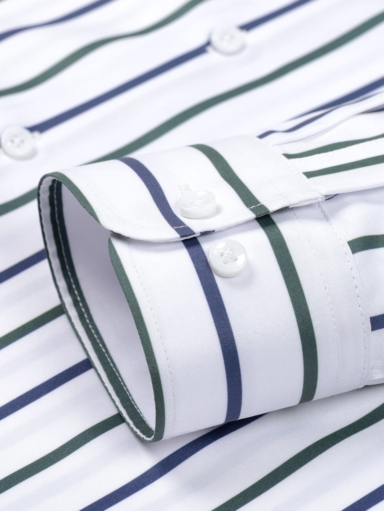 Striped Long Sleeve Button-Up Shirt with Slim Fit Flared Pants