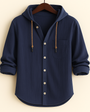 Luxury Soft Cotton Hooded Shirt