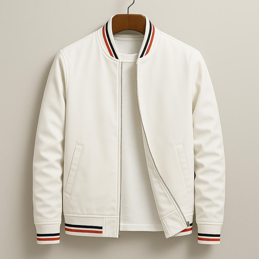 Summer Striped Bomber Jacket