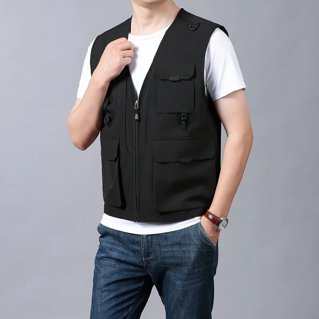Breathable Cargo Vest with Multiple Pockets